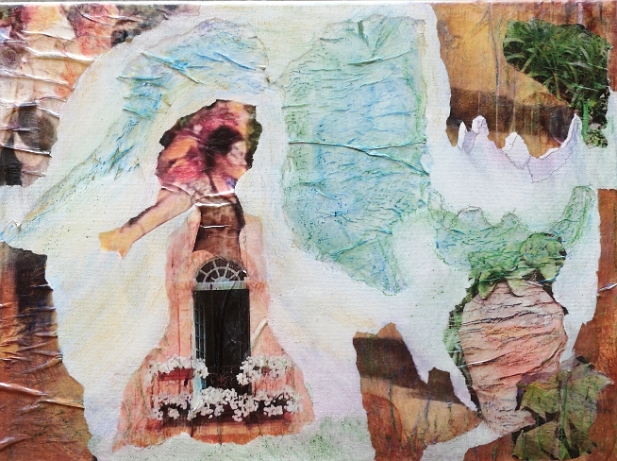 Julie danse à Roussillon 2019 « Julie dance à Roussillon » mixte média 16 pouces x 12 pouces