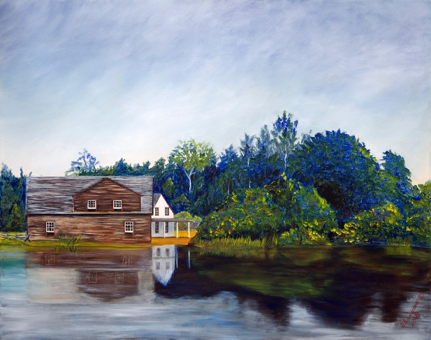Le reflet de notre passé (le moulin Riordon avec la maison Thériault)