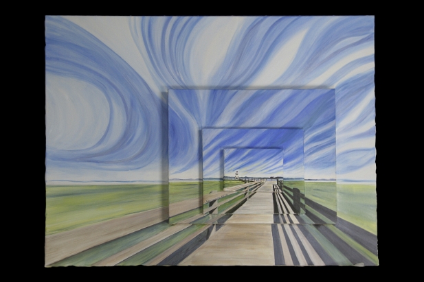 L'espace dégage un bleu hallucinant