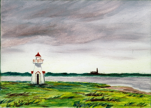 Phare ciel gris