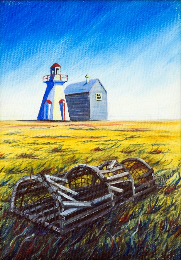 Pays avec phare et cage