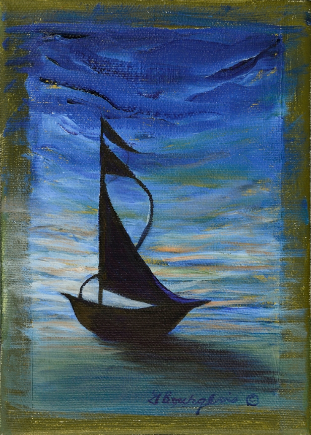 Le calme est revenu sur le voilier à Anna 4x6 2013