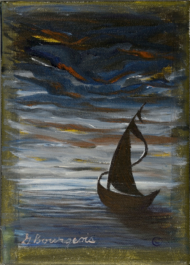 Voilier à Anna dans l'orage 4x6 2013